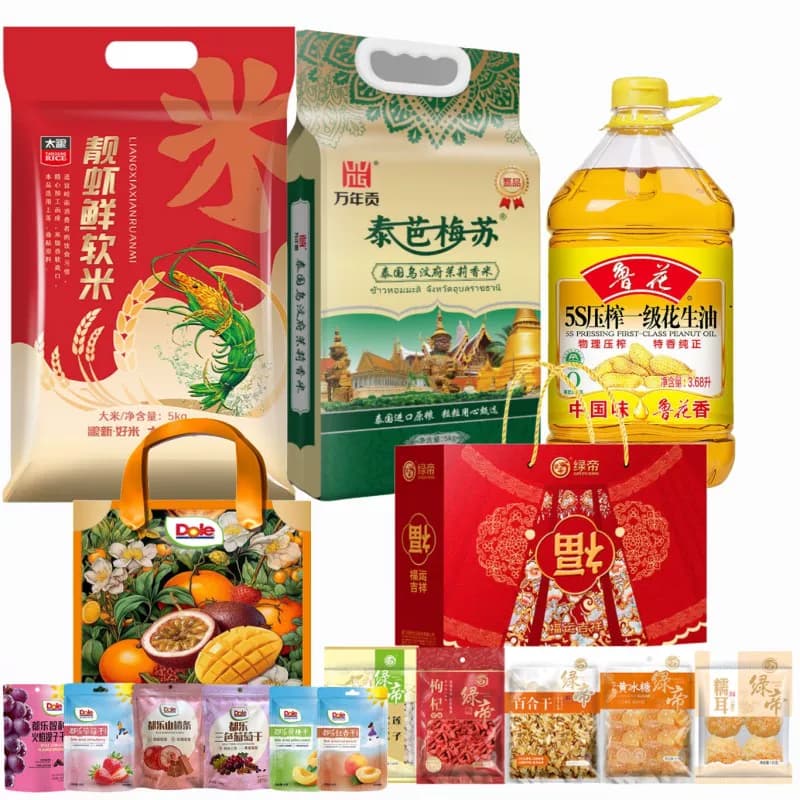 泰国香米花生油鲜虾米杂粮果干组合
