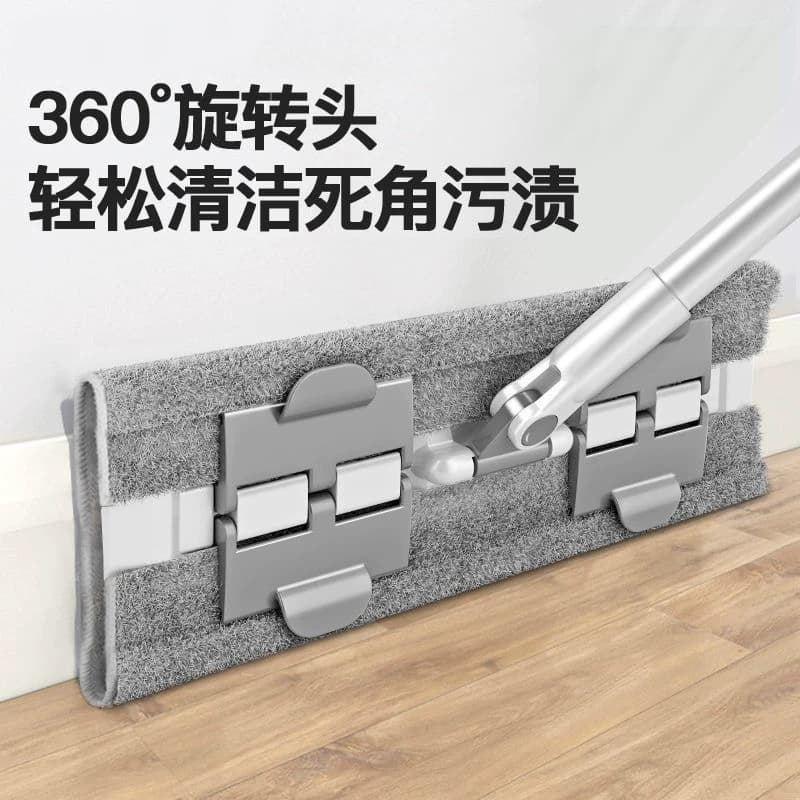 宝家洁夹布拖把家用一拖净干湿两用2025新款可夹抹布懒人平板拖,详情图 3