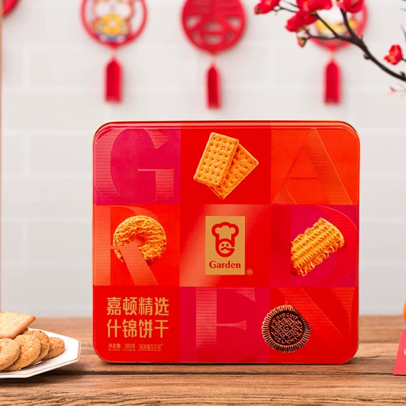 嘉顿精选什锦饼干礼盒装多口味曲奇饼干铁盒年货礼品,详情图 5
