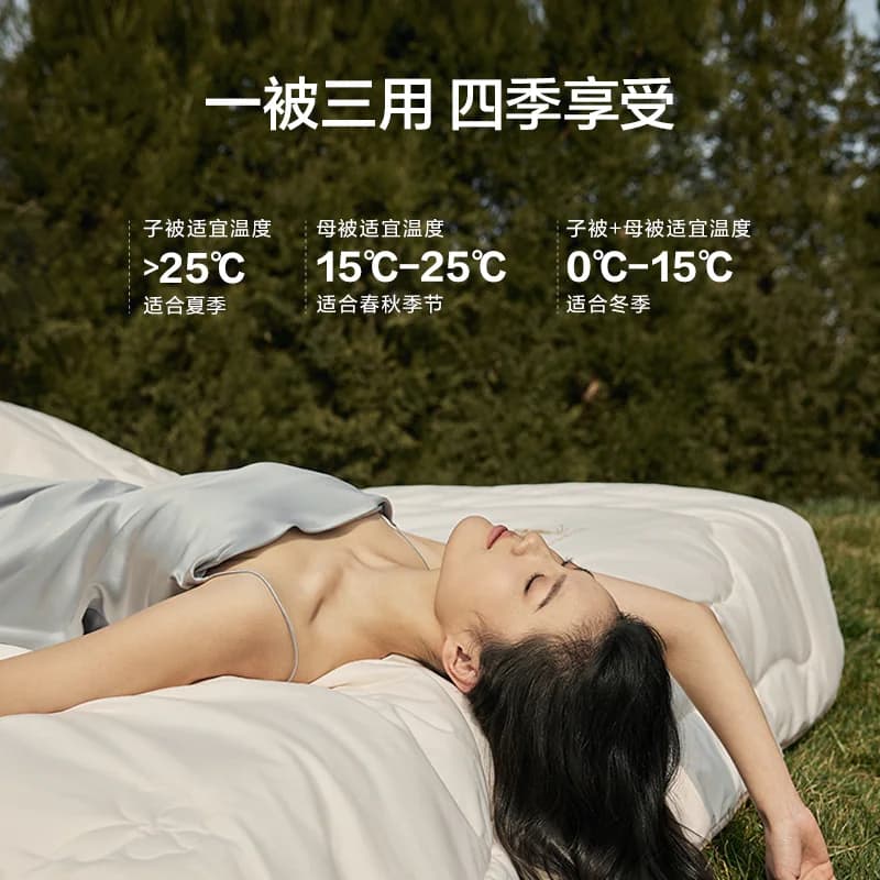 罗莱家纺LOVO乐蜗100蚕丝被秋冬春秋被二合一被空调被子被芯送礼,详情图 4
