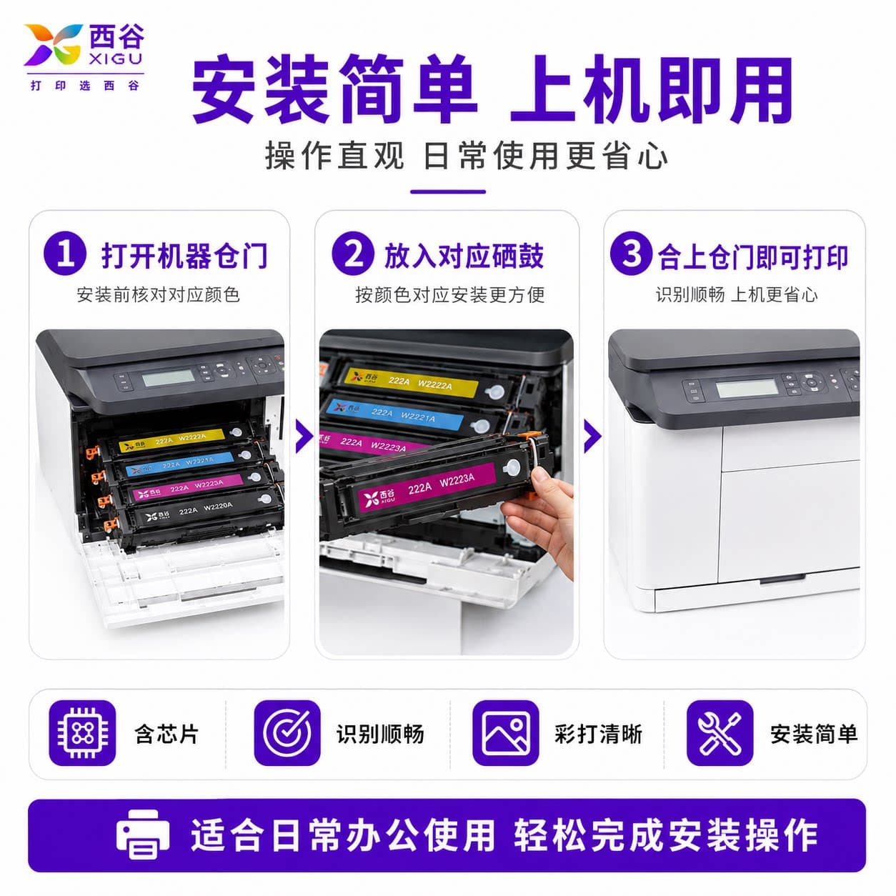 适用惠普3388sdw硒鼓hp3288dw墨盒W2220A/222a3303sdw 3203dw打印机粉盒MFP3388fdw/fdn碳粉碳粉盒222X易加粉,详情图 4