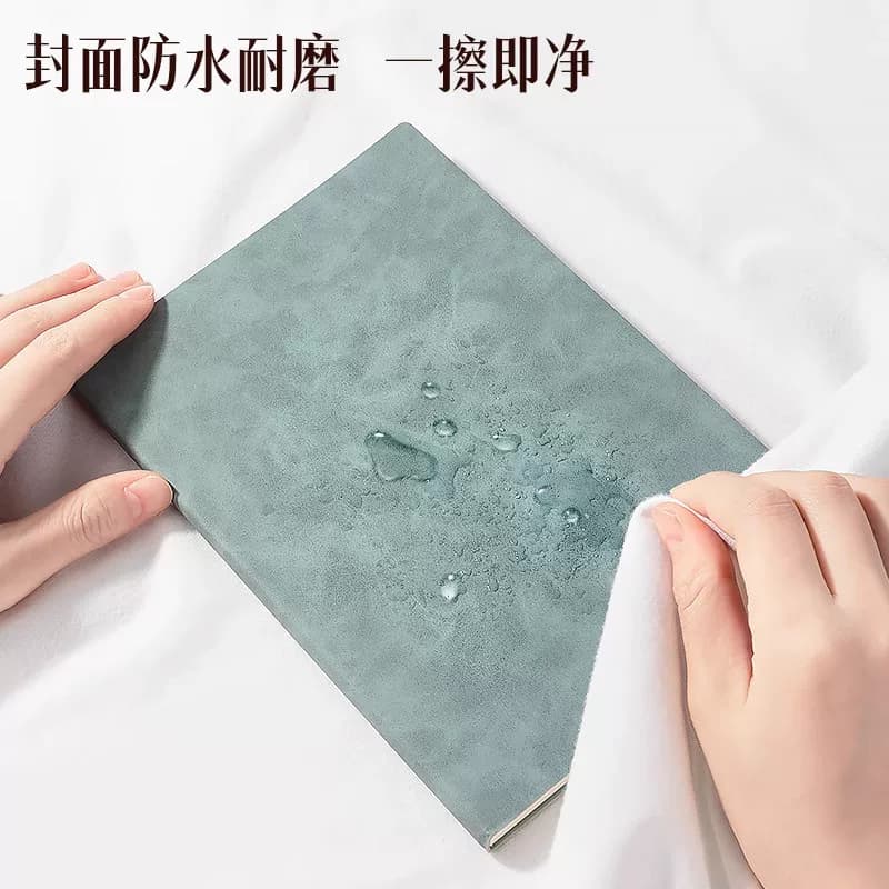 得力文具可定制4本羊巴皮笔记本加厚考公本子记事本A5考研笔记横线课堂文艺商务办公26年新款皮面本会议记录,详情图 5