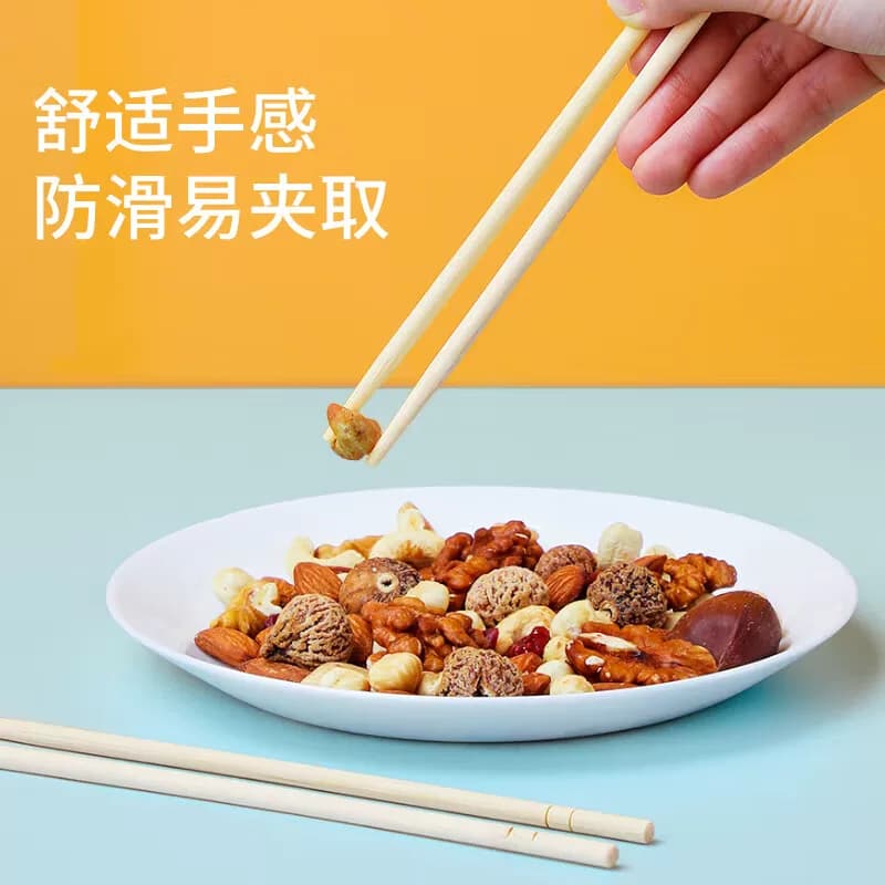 美丽雅一次性圆头竹筷80双入