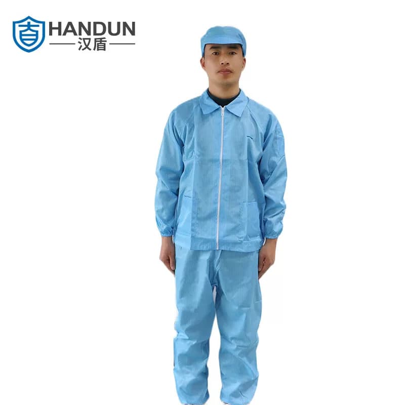 汉盾 HD-BCP1071 分体式防静电工作服 蓝色 XL码