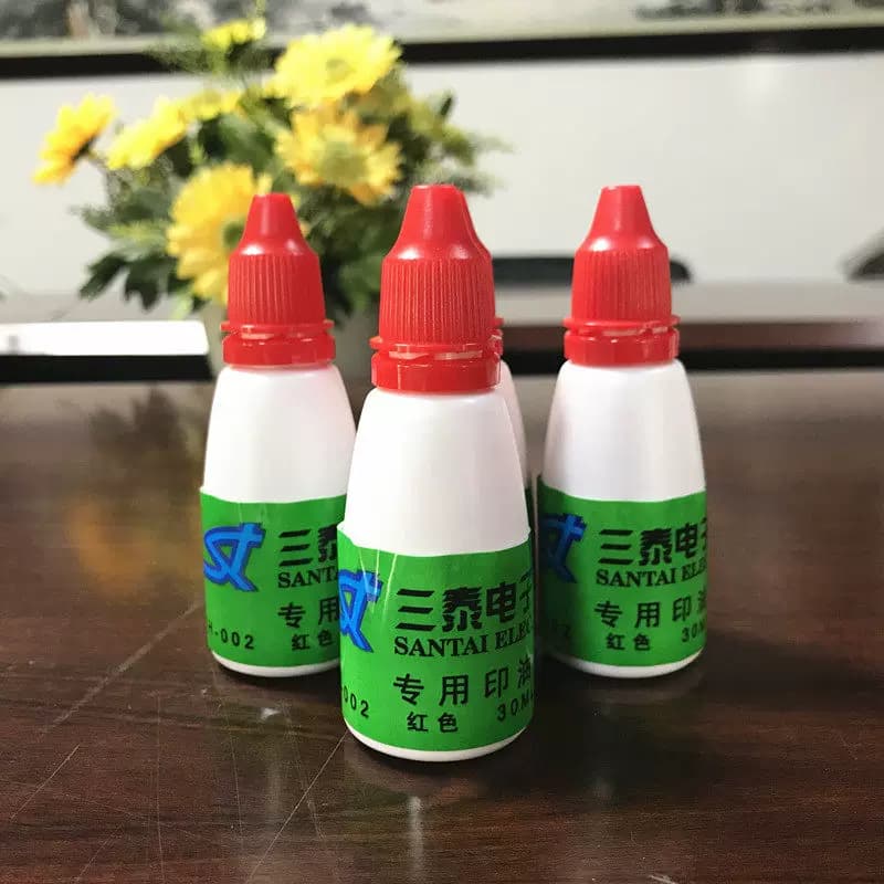 菌和JH-002印油 回单机专用红色印油环保速干印油30ml