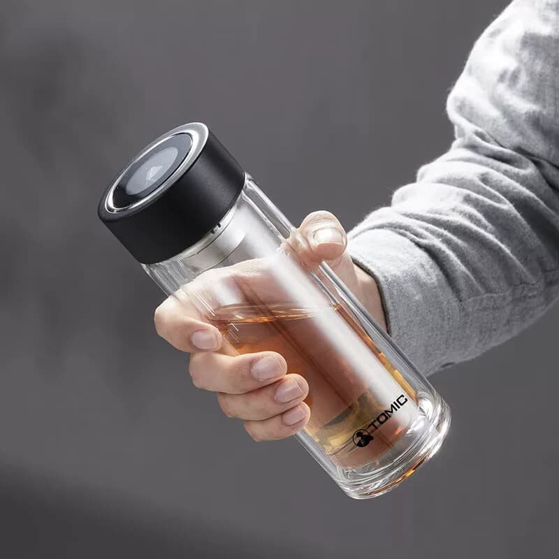 特美刻（TOMIC）双层玻璃杯 TZD70020 灰色300ml