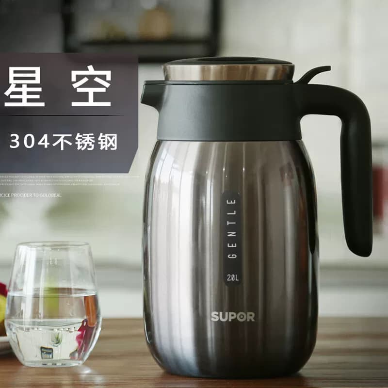 苏泊尔（SUPOR）304不锈钢真空保温壶2.0L家用保温瓶KC20BK1