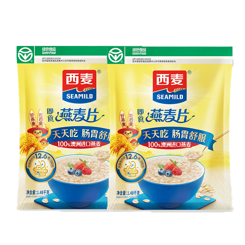 西麦 即食燕麦片1480g*2袋