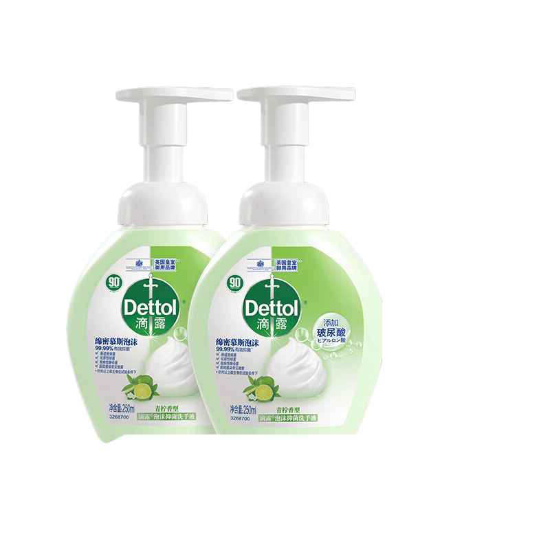 滴露-泡沫洗手液青柠香型250ml*2