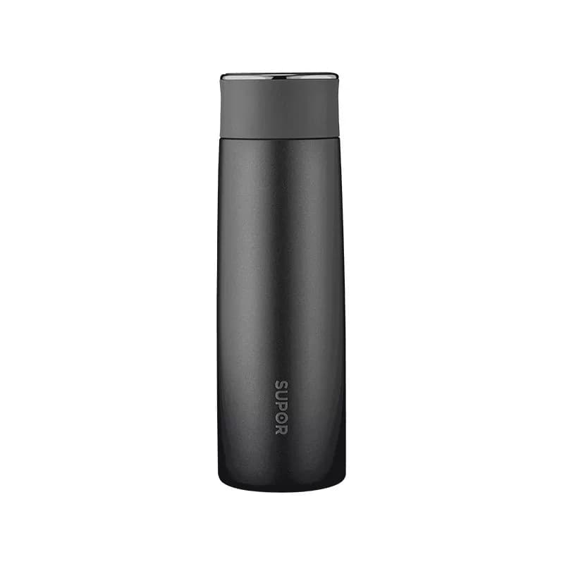 苏泊尔SUPOR 智晓保温杯316L不锈钢LED屏显KC43HW10晶石黑430ml