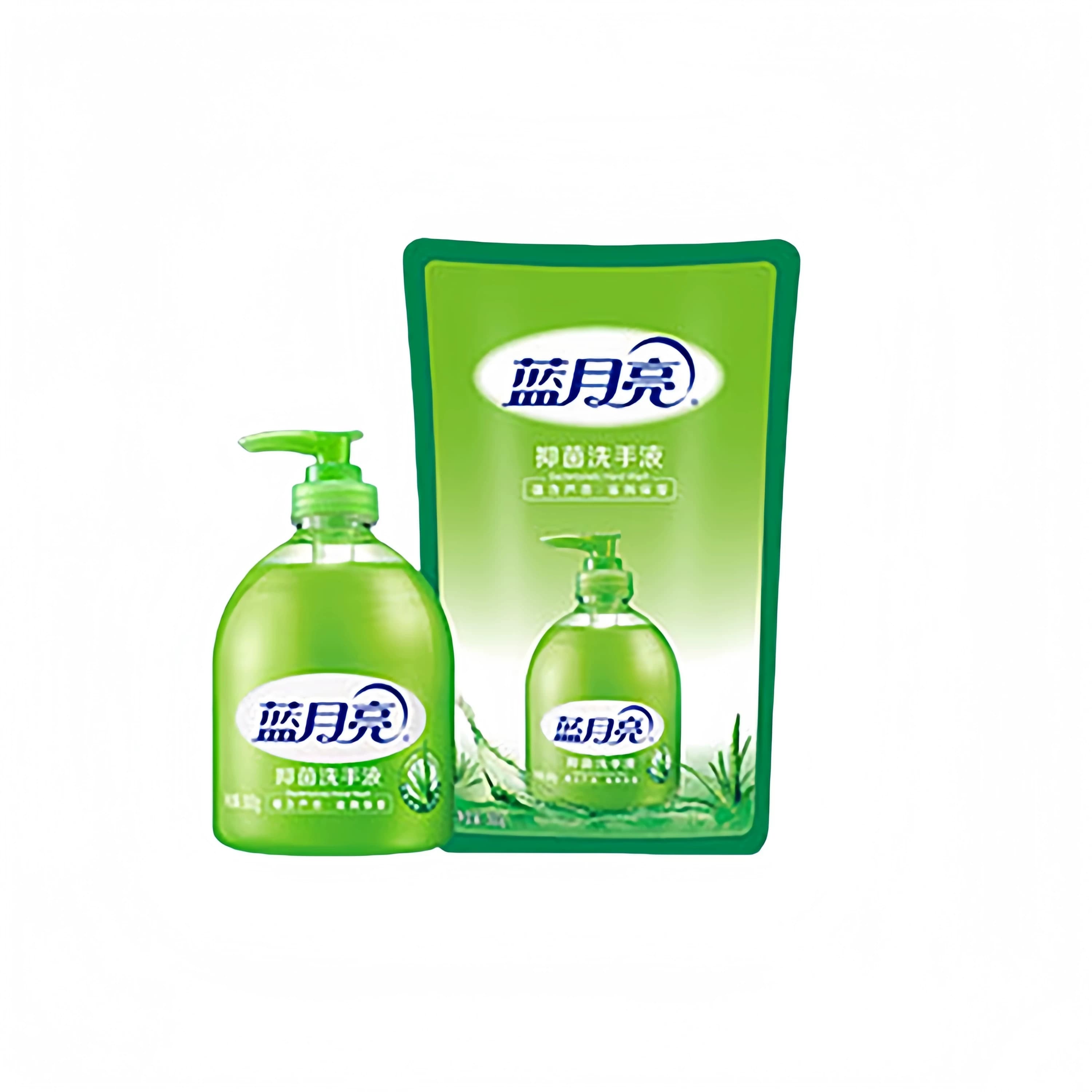 蓝月亮芦荟抑菌洗手液500g+芦荟洗手液袋装500g
