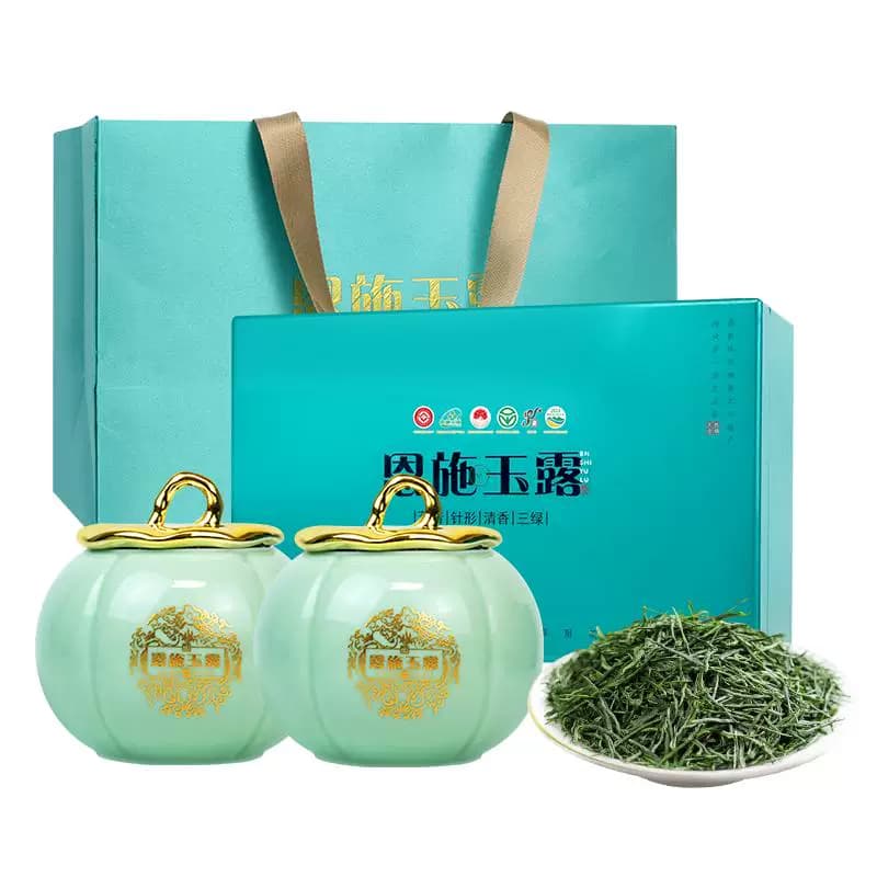 茶马世家国色天香特级恩施玉露礼盒装200g（100g*2罐）早春茶