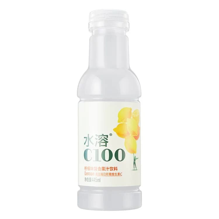 农夫山泉水溶C100柠檬味复合果汁饮料445ml*15入纸箱装