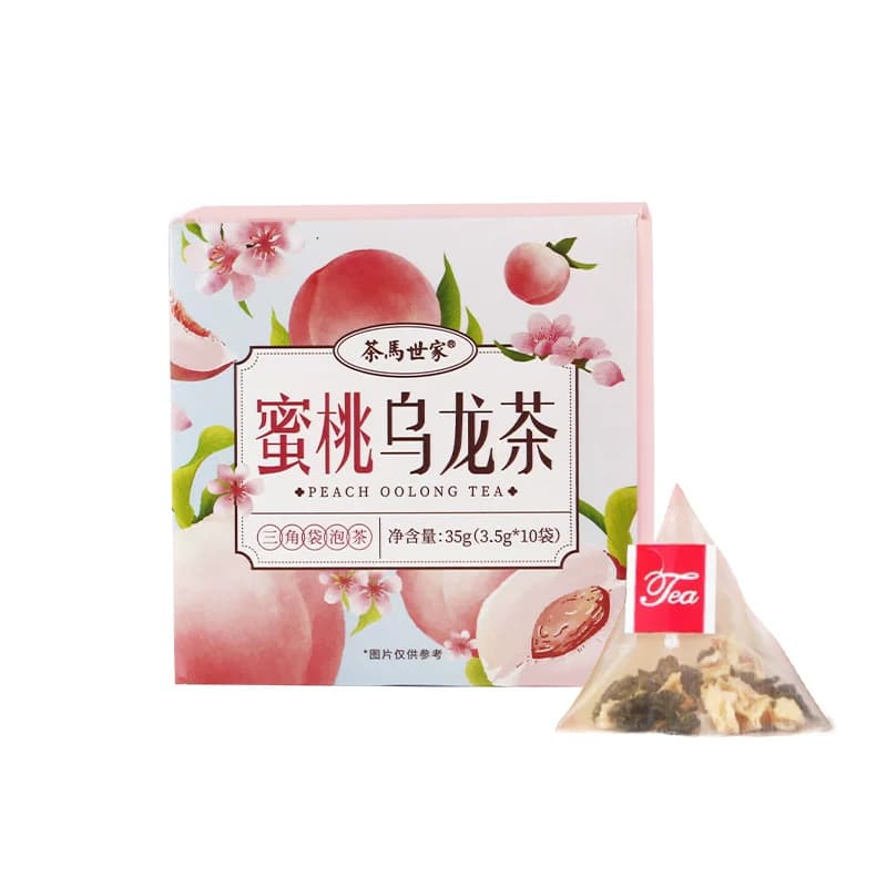 茶马世家慢时光滇红茶100g+蜜桃乌龙茶35g+时尚手提袋*1+竹节杯*1