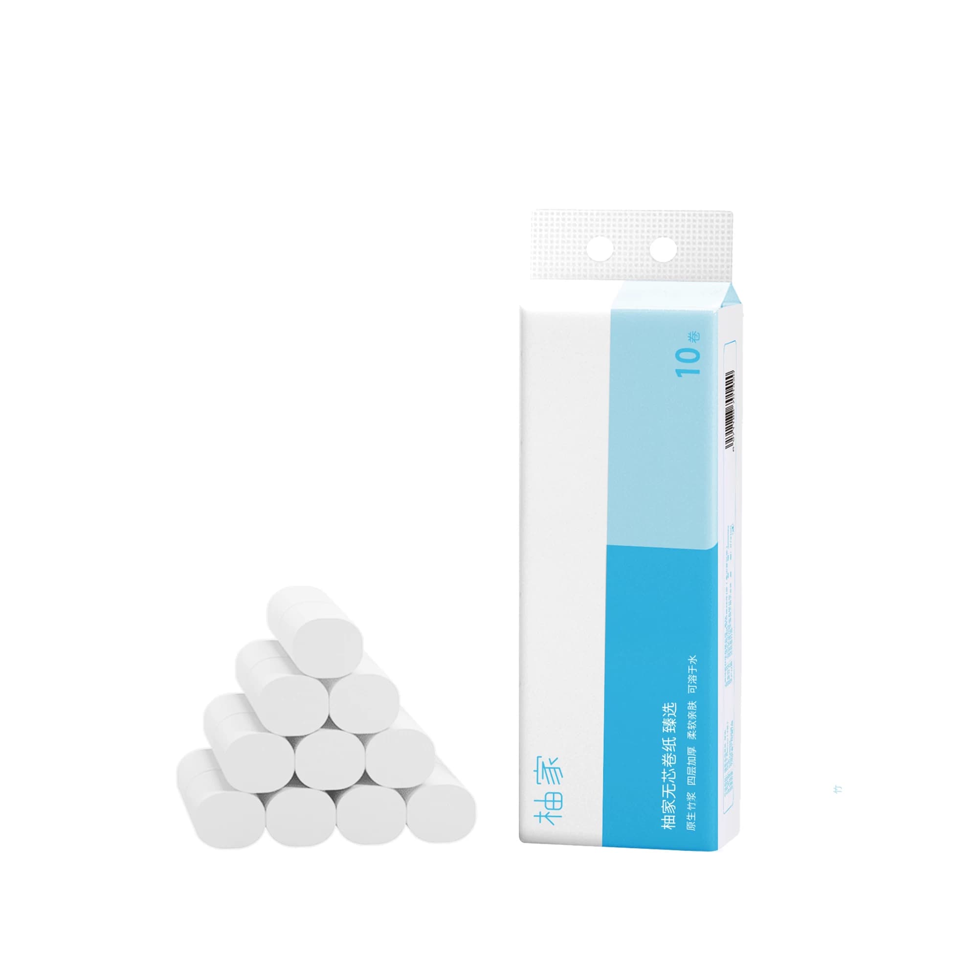 柚家 无芯卷纸（臻选版）10卷/提 70g/卷 四层