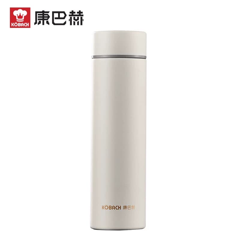 康巴赫商务直身保温杯480ml玉脂白
