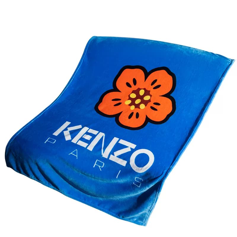 KENZO海棠花丝柔毯