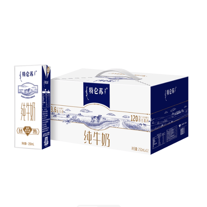 蒙牛特仑苏纯牛奶苗条装250ml×12盒
