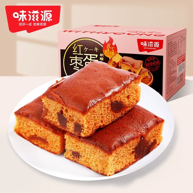 味滋源红枣蛋糕400g 早餐代餐小面包糕点零食 节日团购送礼