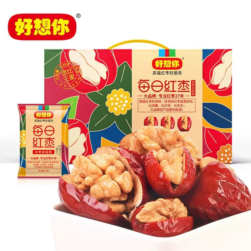 好想你-每日红枣(红枣夹核桃)900g 休闲零食