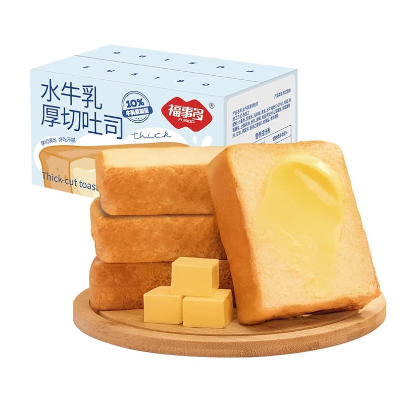 福事多水牛乳厚切吐司400g*3盒装