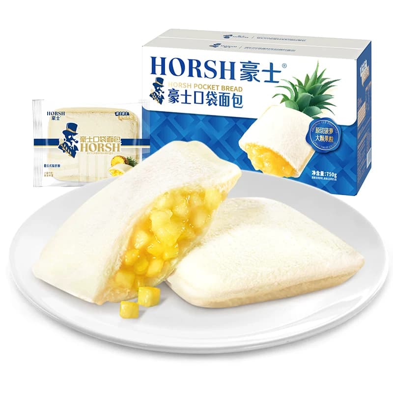 豪士 菠萝口袋750g 早餐面包下午茶
