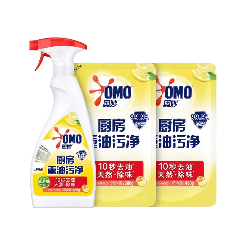 奥妙厨房重油污净柠檬西柚香型组合装 (480g+380g+450g)
