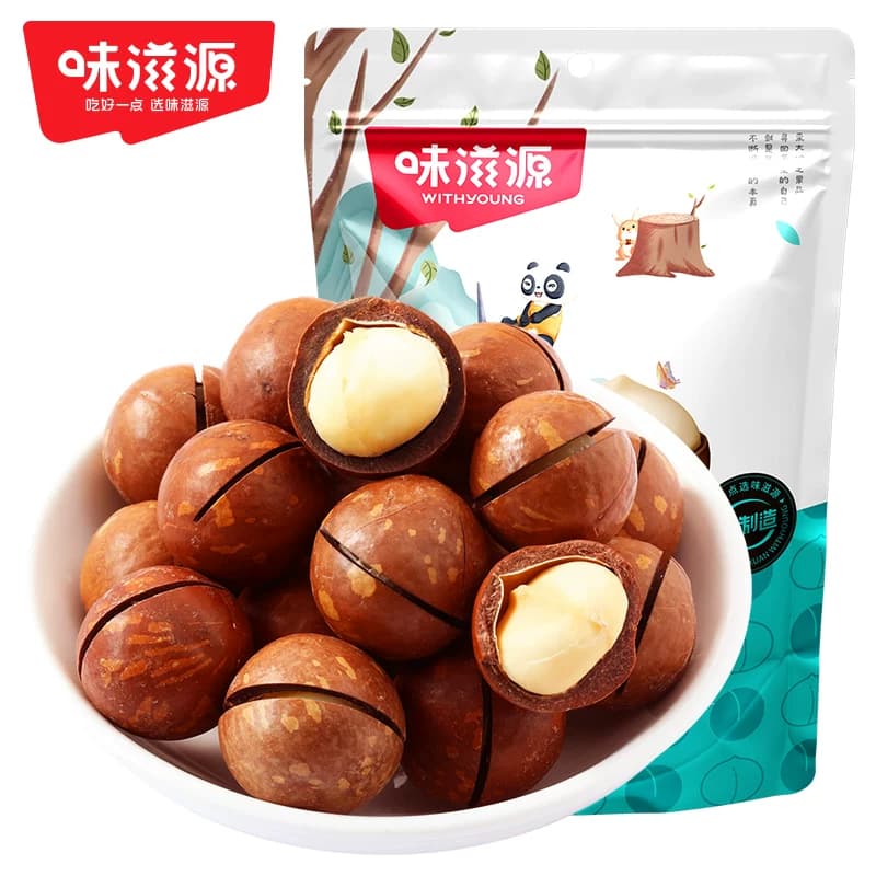 味滋源 夏威夷果258g袋装坚果炒货休闲零食健康干果特产大颗粒