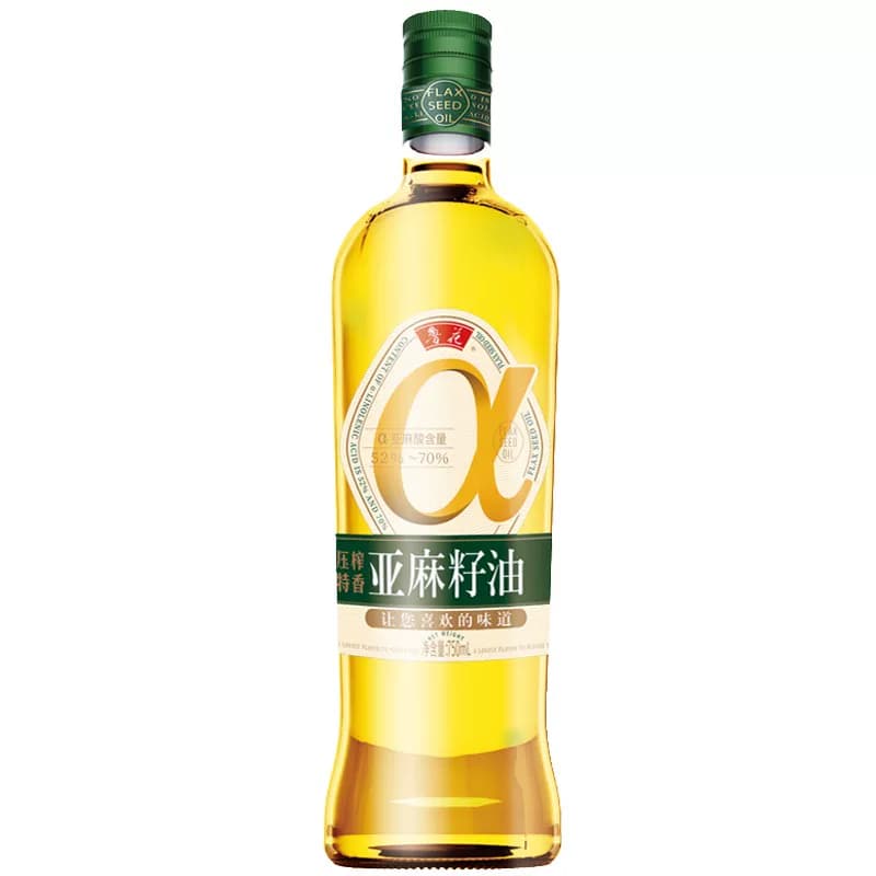 鲁花食用油 压榨特香亚麻籽油750ml