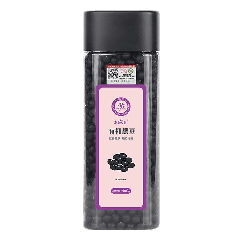 米点儿有机黑豆 400g*2罐