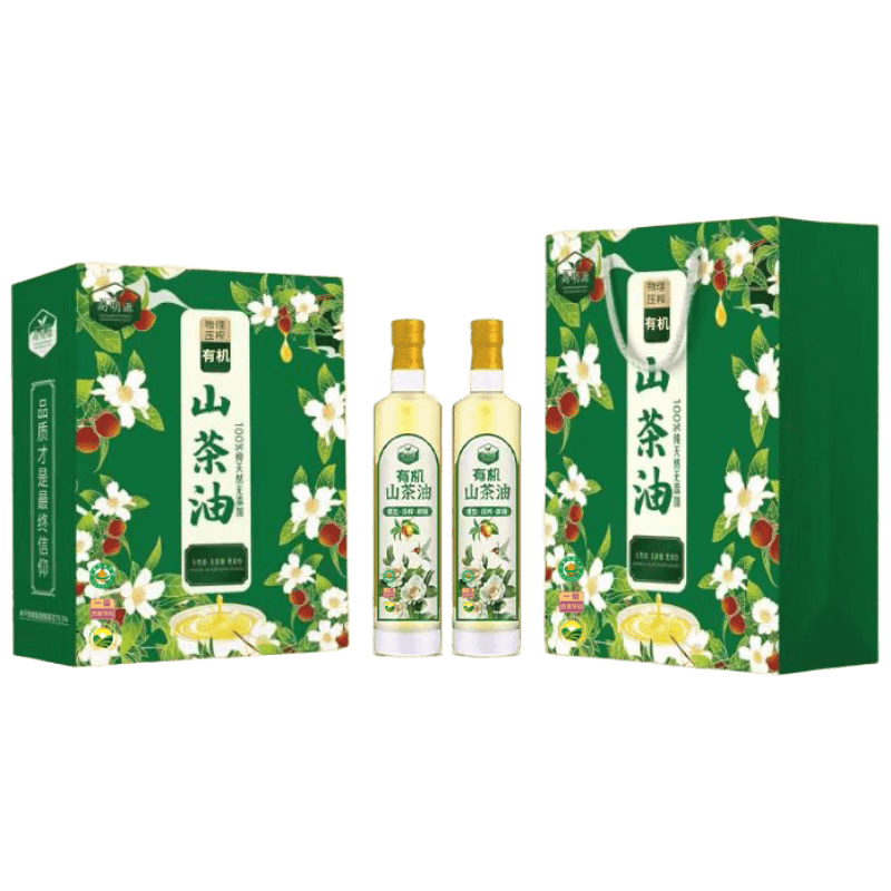 尚明源有机山茶油（田野）简装礼盒500ML*2