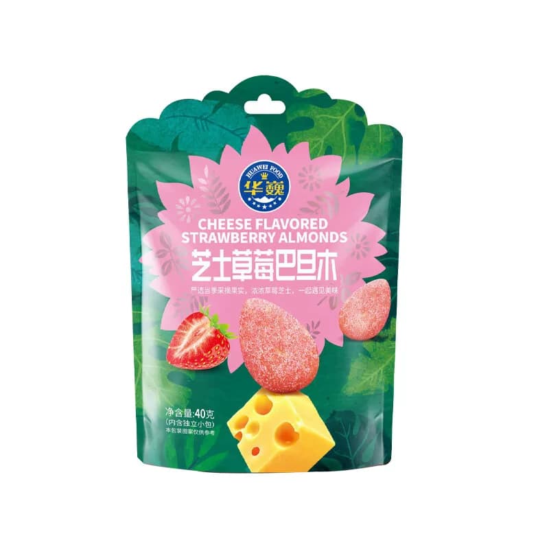 华巍芝士草莓巴旦木40g*4 零食小吃解馋下午茶休闲食品每日坚果