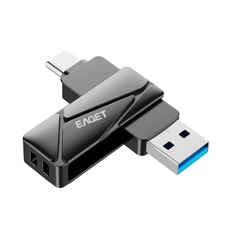 Eaget/忆捷 HS66 固态U盘 USB3.2 Type-C 双接口 256G 单位:个
