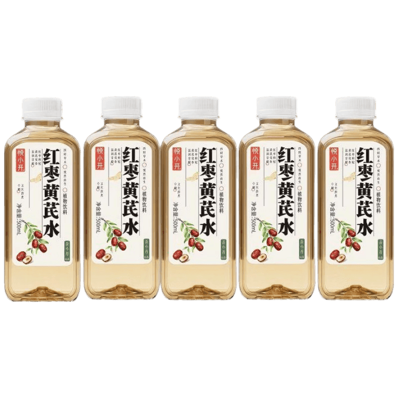 茶小开 悦小开红枣黄芪水500ml*5瓶 养生水聚会饮料植物饮料饮品
