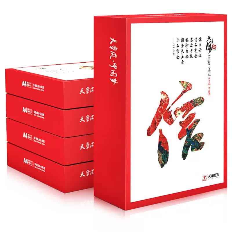 天章 天章风复印纸 A4-80g打印纸白纸 5包/箱