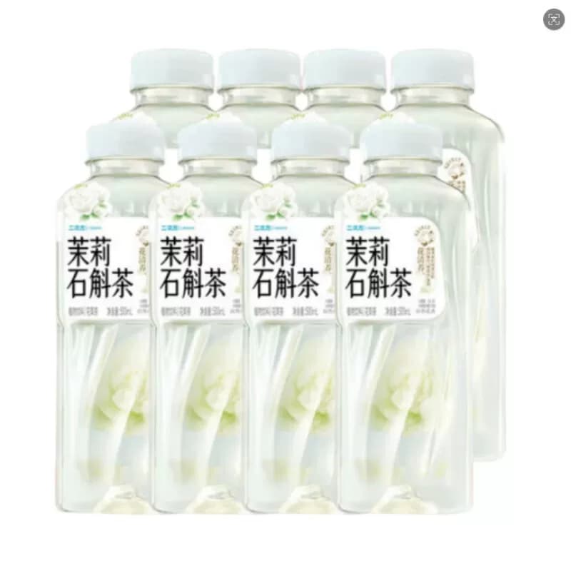 二次方 茉莉石斛茶500ml*8瓶【非原箱】花草茶无糖茶植物水饮料