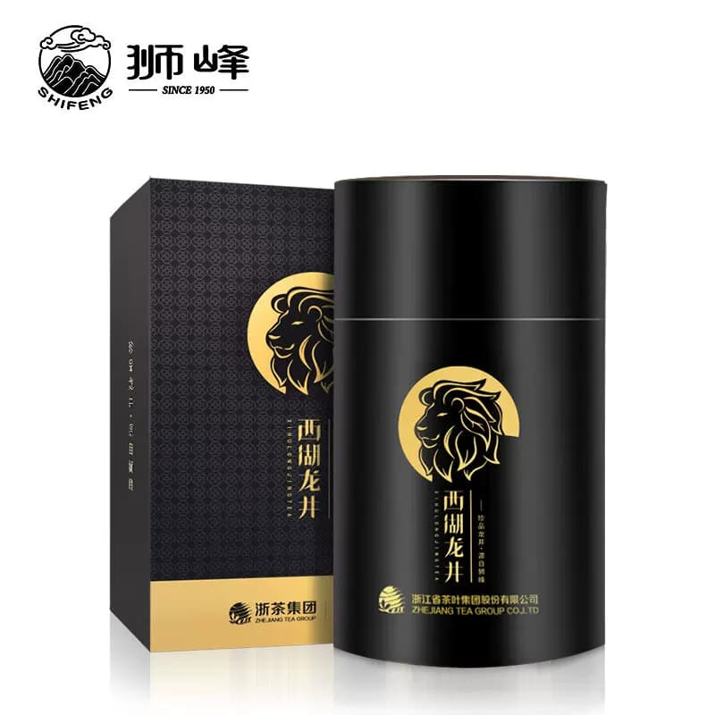 狮峰 西湖龙井罐装1950珍品2星50g 明前特级绿茶叶茶香透亮