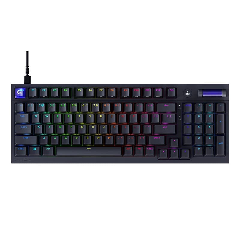 罗技 8K机械键盘 热插拔98键有线键盘RGB背光 L轴 黑色 G316 X