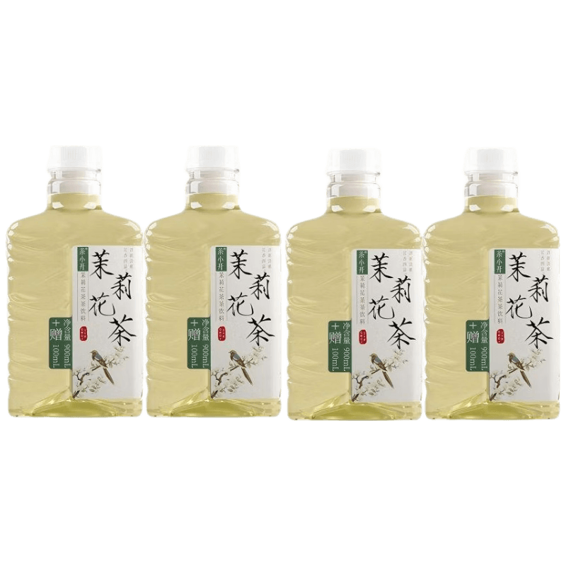 茶小开 茶饮料茉莉花茶1000ml*4瓶 0糖0脂大瓶解渴解腻夏季饮品
