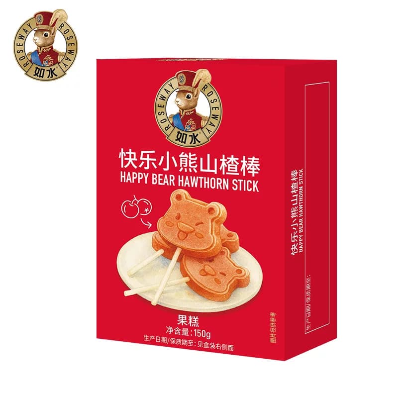 如水快乐小熊山楂棒小彩盒3盒装 150g/盒