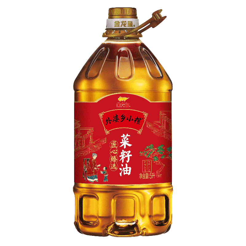 金龙鱼外婆乡小榨匠心臻选菜籽油5L