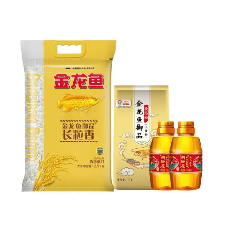 胡姬花花生油长粒香麦芯粉组合