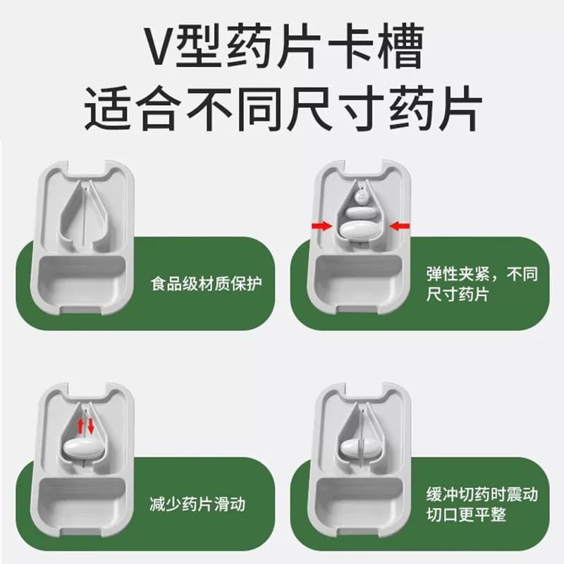 日本切药器一分二四分一便携式药盒储药盒精准切割剪,详情图 5