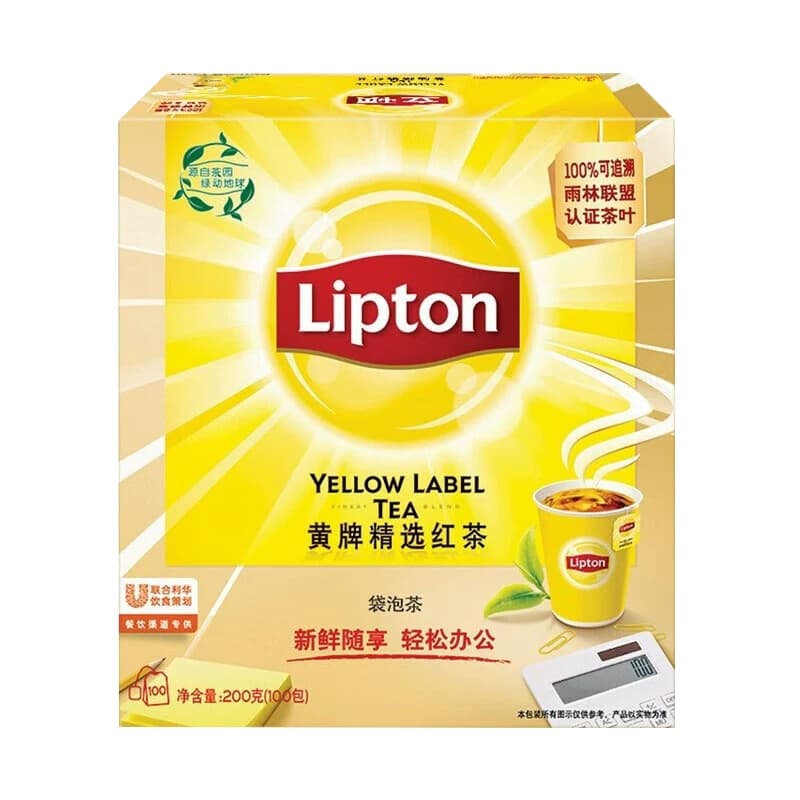 Lipton立顿黄牌精选红茶商务招待袋泡茶自制奶茶办公室提神下午茶,详情图 3