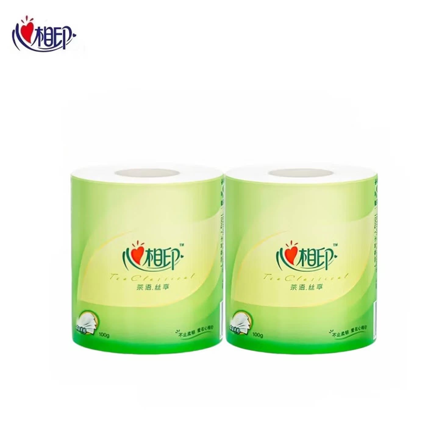 心相印茶语丝享有芯卷纸4层100g4卷原生木浆家用卷筒纸BT3220