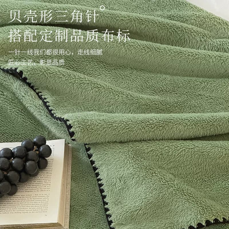 牛奶绒毛毯加厚冬季办公室盖毯午睡毯沙发毯珊瑚绒小毯子【企采】,详情图 3