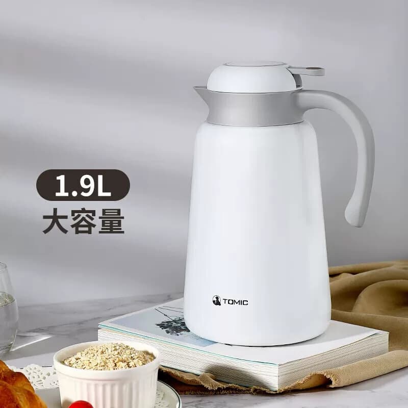 特美刻（TOMIC）TJ70009 1.9L 316不锈钢 保温壶 白色