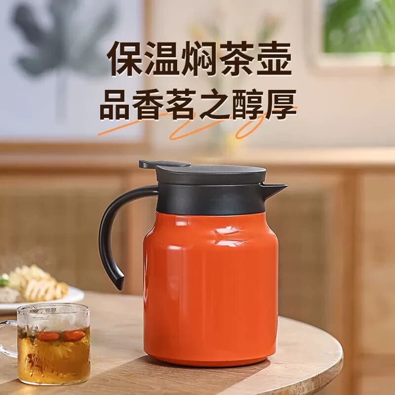 栢士德 保温焖茶壶（含茶漏）BST-1041 304不锈钢1.0L