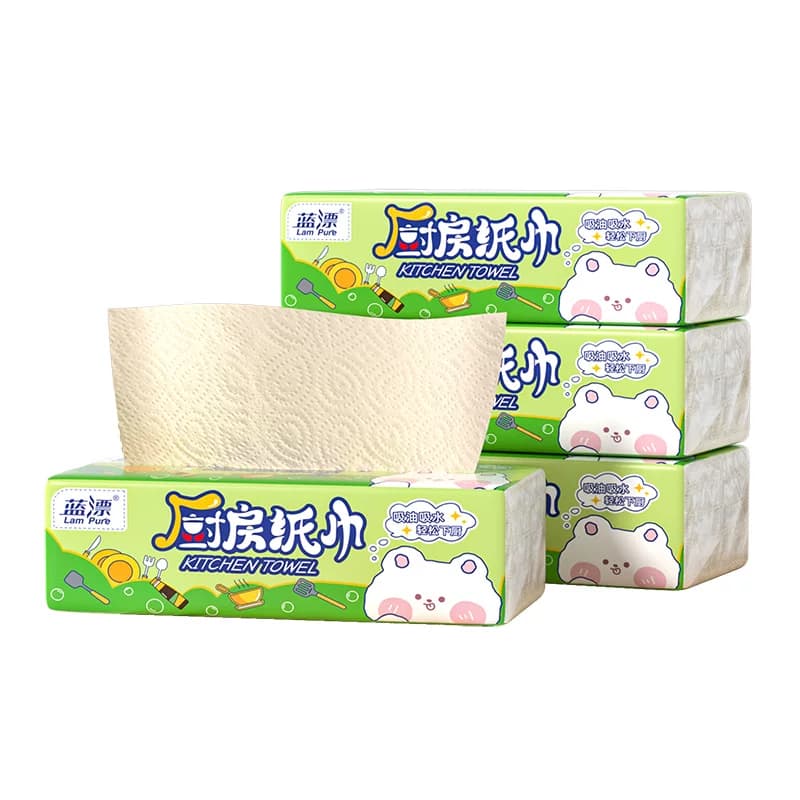 蓝漂厨房本色抽纸1包装（萌宠系列）