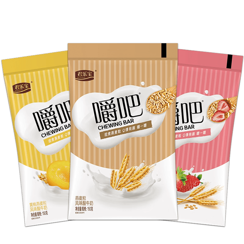 君乐宝嚼吧（草莓、黄桃、燕麦粒）150g×15袋